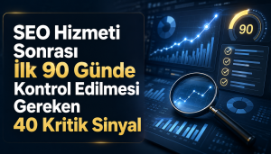 SEO Hizmeti Sonrası İlk 90 Günde Kontrol Edilmesi Gereken 40 Kritik Sinyal SEO Hizmeti Sonrası İlk 90 Günde Kontrol Edilmesi Gereken 40 Kritik Sinyal