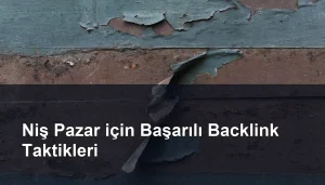 Niş Pazar: İçin Etkili Backlink Stratejileri Seomasterking.com | Backlink Paketleri - Seo Hizmetleri